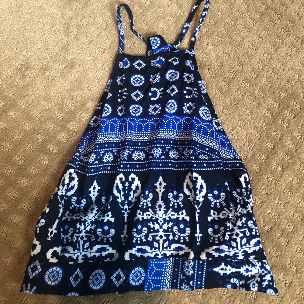 LuLu’s Two-Piece Halter Top and Maxi Skirt Set